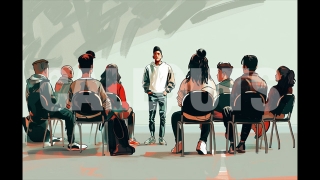 Group Meeting Illustration – Education Illustration