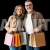 ​White Couple Shopping with Bags – Cutout Graphics