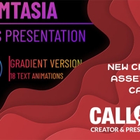 New Camtasia Templates: “Business Presentation – Gradients”, Papercut Backgrounds, Rock Music, and more
