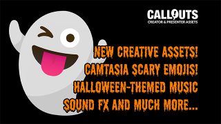 New Creative Assets – Camtasia Scary Emojis, Horror Music, Lower Third Overlay Videos!