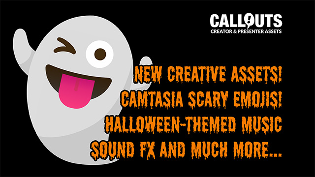 New Creative Assets – Camtasia Scary Emojis, Horror Music, Lower Third Overlay Videos!